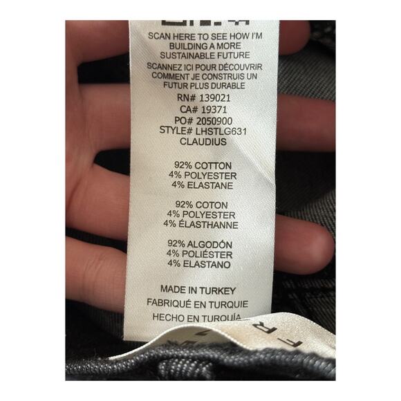 Frame Le High Straight Leg Long Jeans black size 24 - Picture 7 of 8